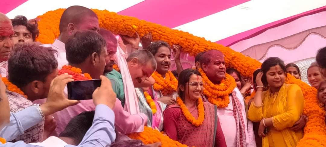 गरुडा नगरपालिकाकाे नव निर्वाचित मेयर कन्थमनी प्रसाद जैसवालले निकाले बिजय जुलुस