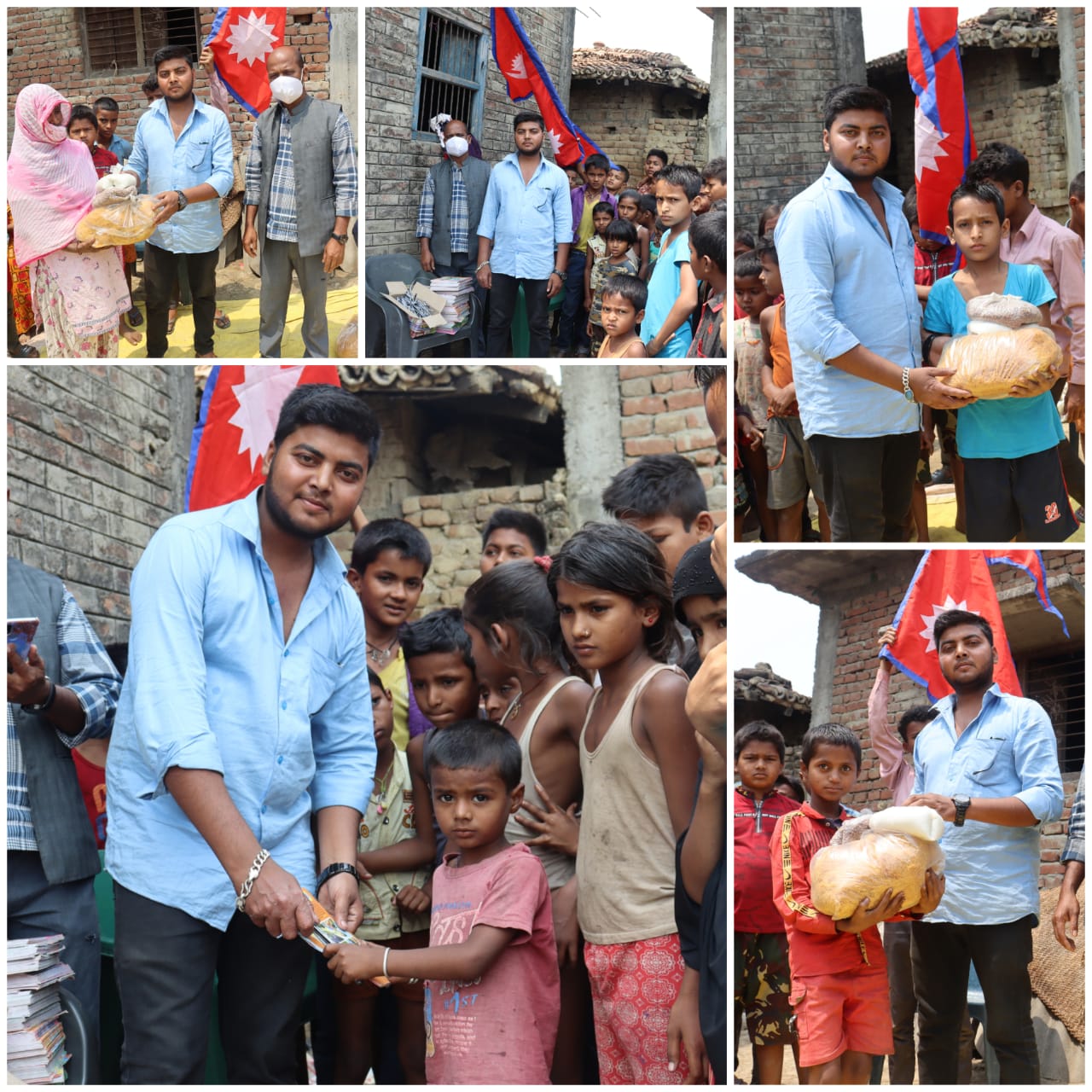 शेख प्रवेजले रामजानकाे महिनामा १०० जना बाललबालिकाहरू लाई काेपि ,कलम तथा राहत सामग्री बितरण