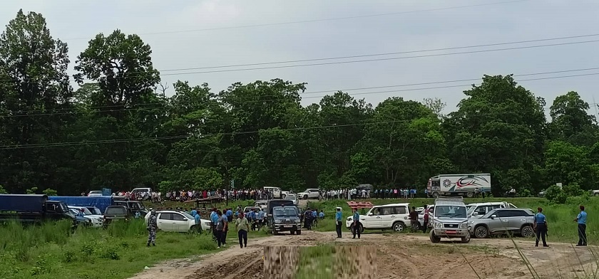 प्रधानमन्त्रीसहित गठबन्धनका शीर्ष नेताहरु निजगढ अवतरण