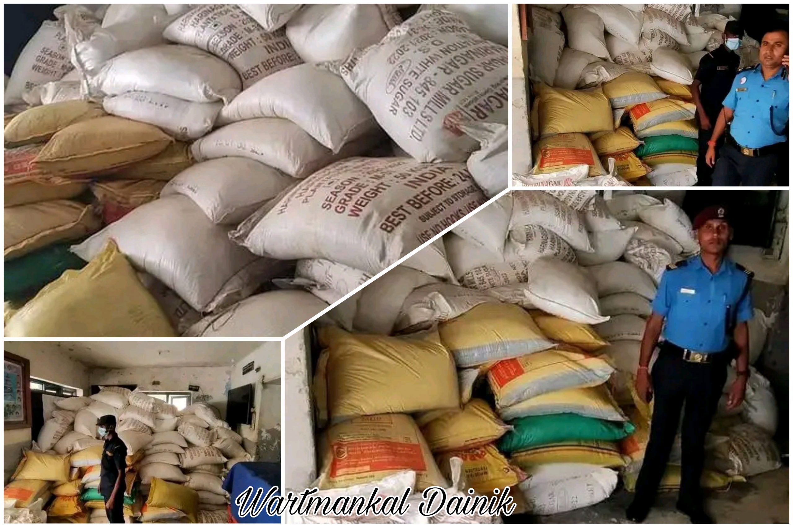 रौतहटमा लाखौंको चिनी र डिएपी मल बरामद