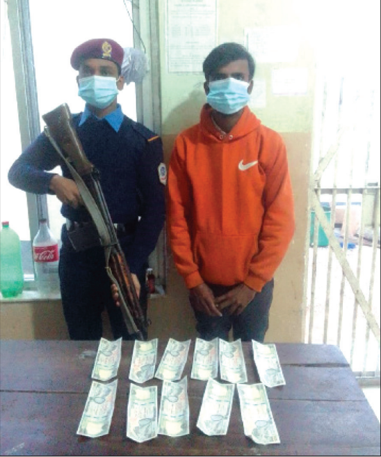 नक्कली नोटसहित एक भारतीय युवक पक्राउ