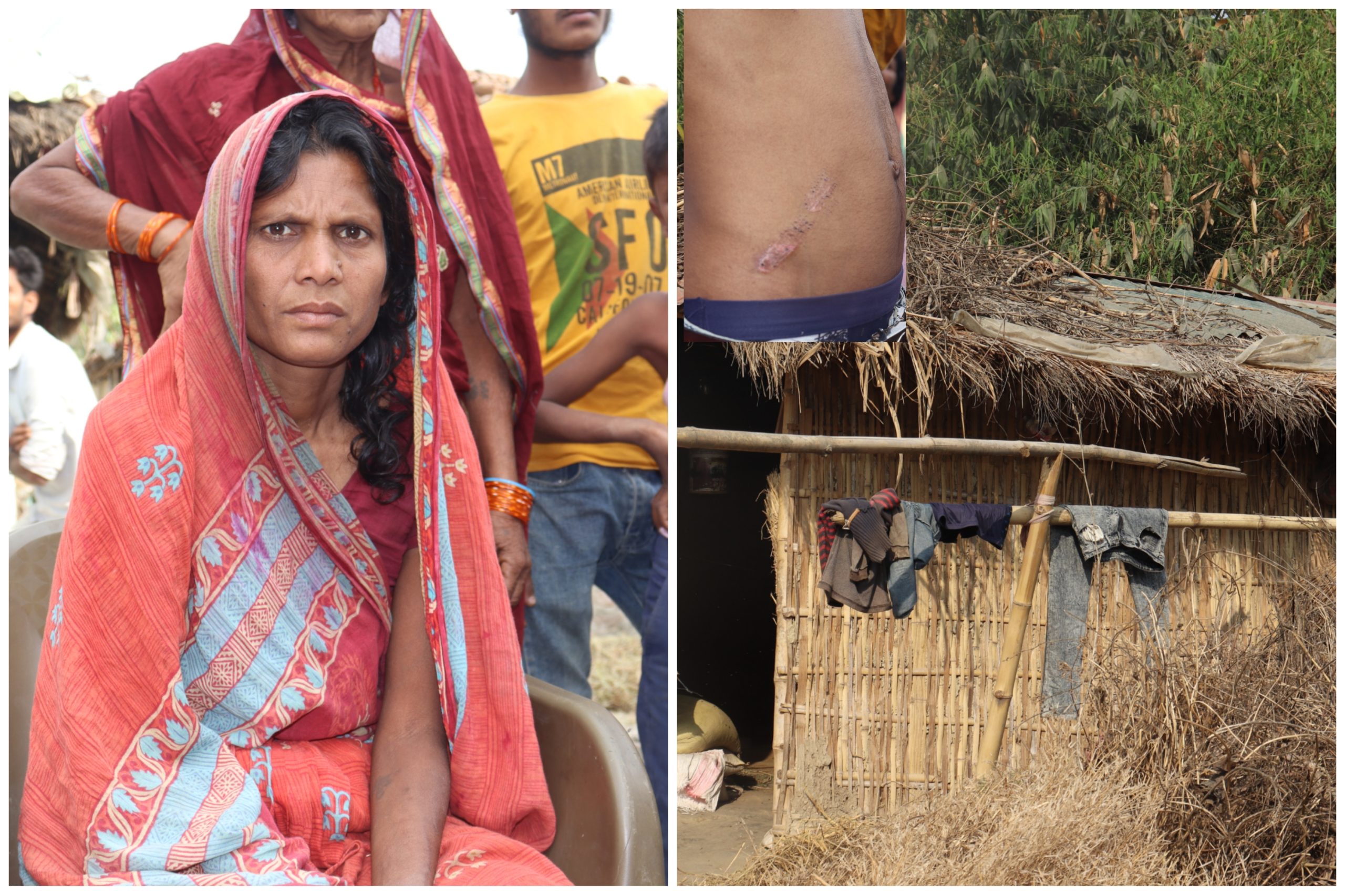 मौलापुरको पथराबुधराममा भएको घटनाको न्याय माग्दै मृत्क महतोको पत्नी गायत्री