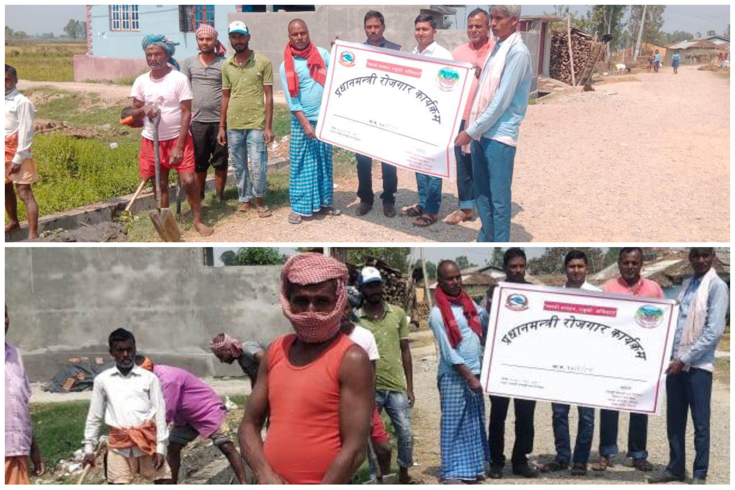 धरहरीका वडा अध्यक्ष बिर बहादुर साहले गराए नला सरसफार्ई