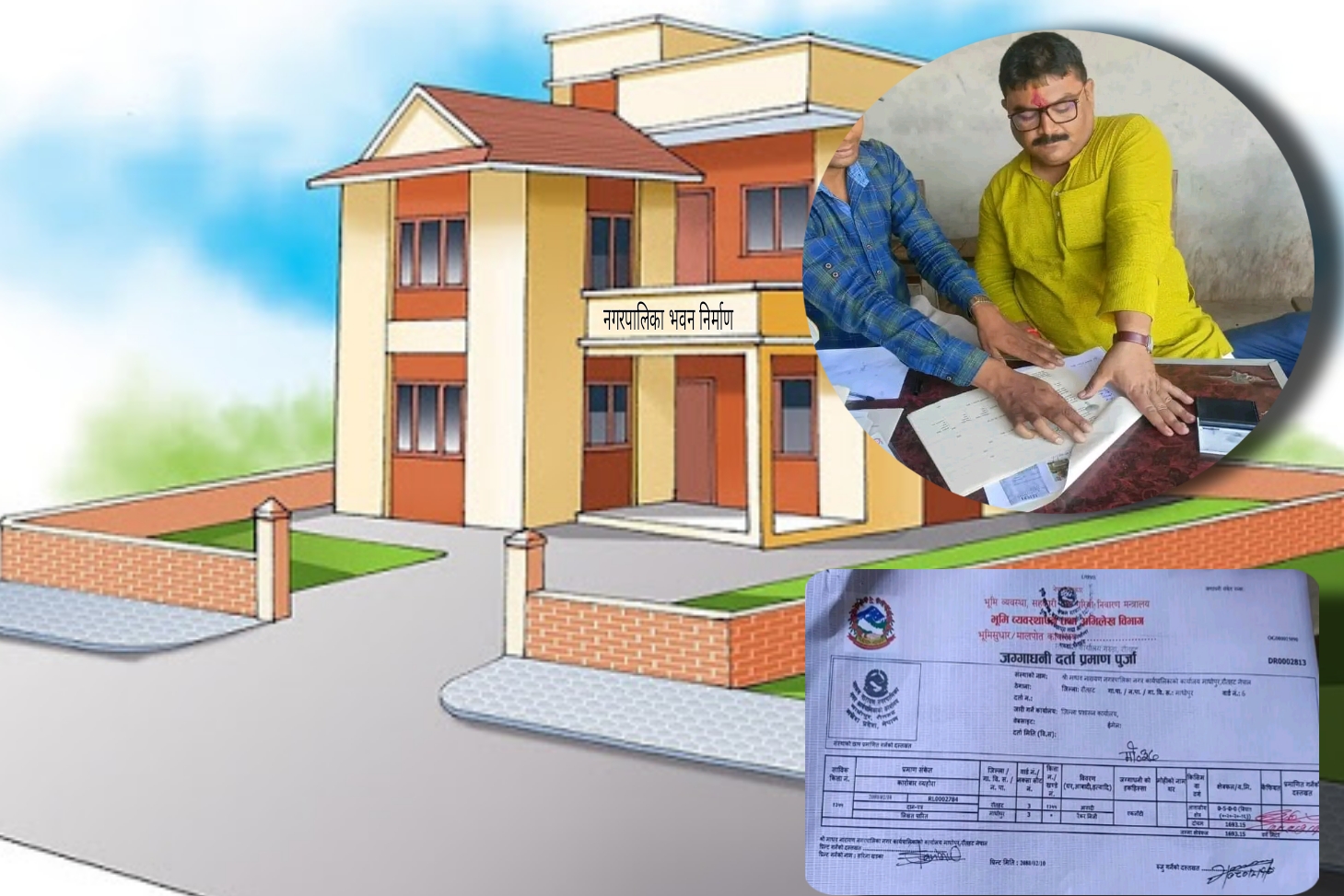 नगरपालिका भवन निर्माणका लागि मेयर यादवले गरे करोडौंको जग्गा दान