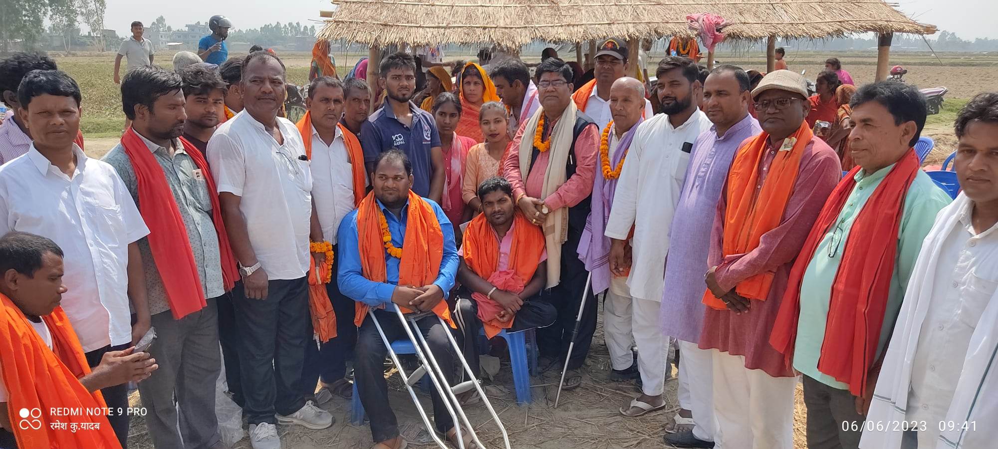 गरुडाका नगर प्रमुख जैसवालद्वारा जिंगडियामा अपाङ्ग भवनको शिलान्यास