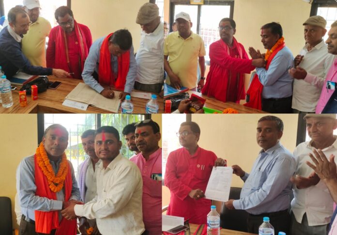 बृन्दावनमा दोस्रो पटक पुनः रासनरायण पटेल प्रशासकिय अधिकृतको रुपमा हाजिर,नगर प्रमुख कुर्मिद्धारा स्वागत