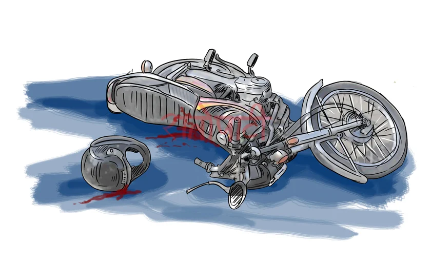 मोटरसाइकल दुर्घटनामा दुई विद्यार्थीको मृत्यु
