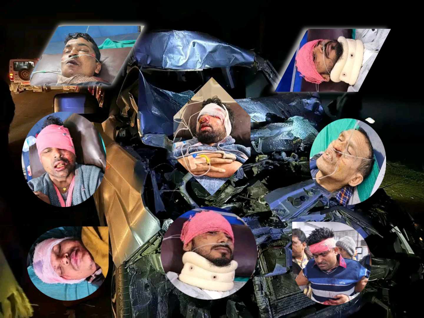 सर्लाहीमा गाडी दुर्घटना हुंदा नापी कार्यालयका ११ जना कर्मचारी गम्भीर घाइते