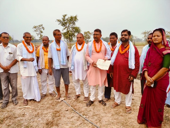 उपप्रमुख चौधरीद्वारा आर्यघाट निर्माणका लागि २ कट्ठा १० धुर जग्गादान