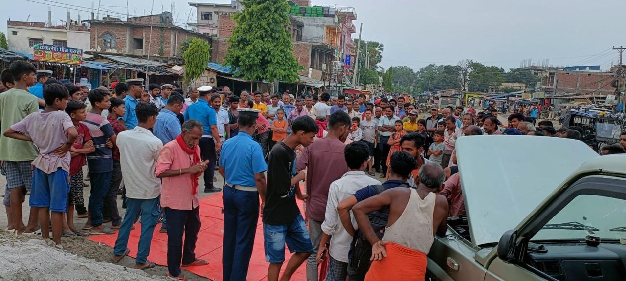 ट्राफिक जनचेतनामूलक सप्ताहको छैठो दिन सडक नाटक