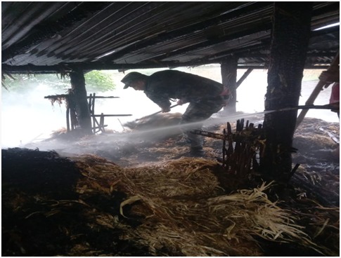 रौतहटको एक घरमा आगलगी हुंदा लाखौंको क्षति