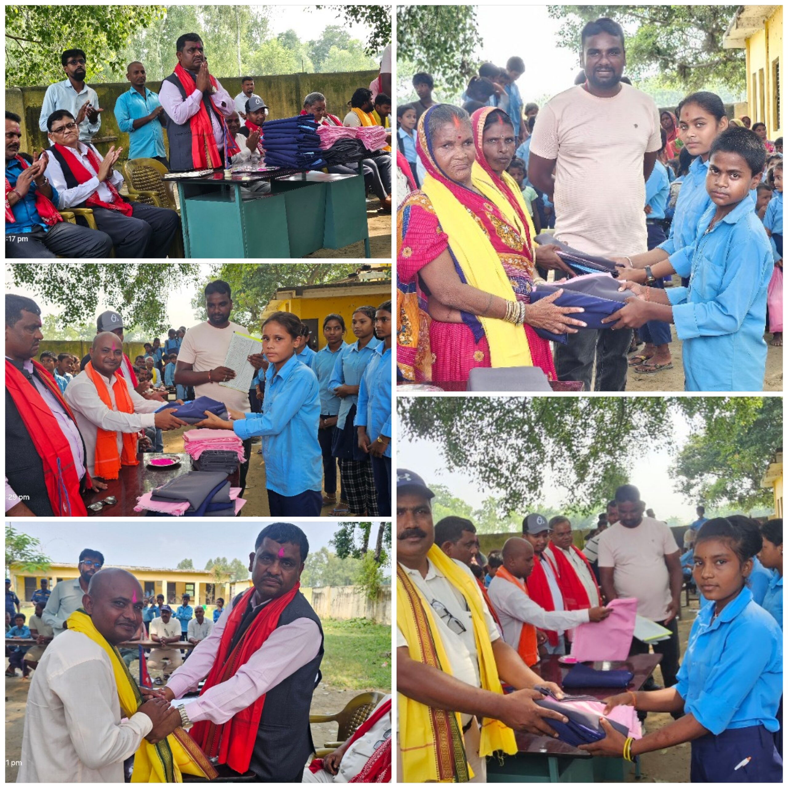 बृन्दावनका नगर प्रमुख कुर्मिले ५ सय बिधार्थीहरुलाई गरे बिधालयका पोशाक बितरण