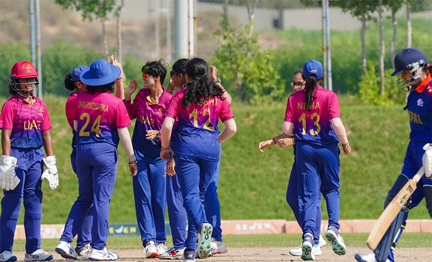 यू १९ महिला टी २० विश्वकप छनोट युएईसँग नेपाल १३ रनले पराजित