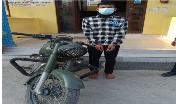रौतहटमा चोरीको मोटरसाईकलको आरोपमा एक जना प्रकाउ