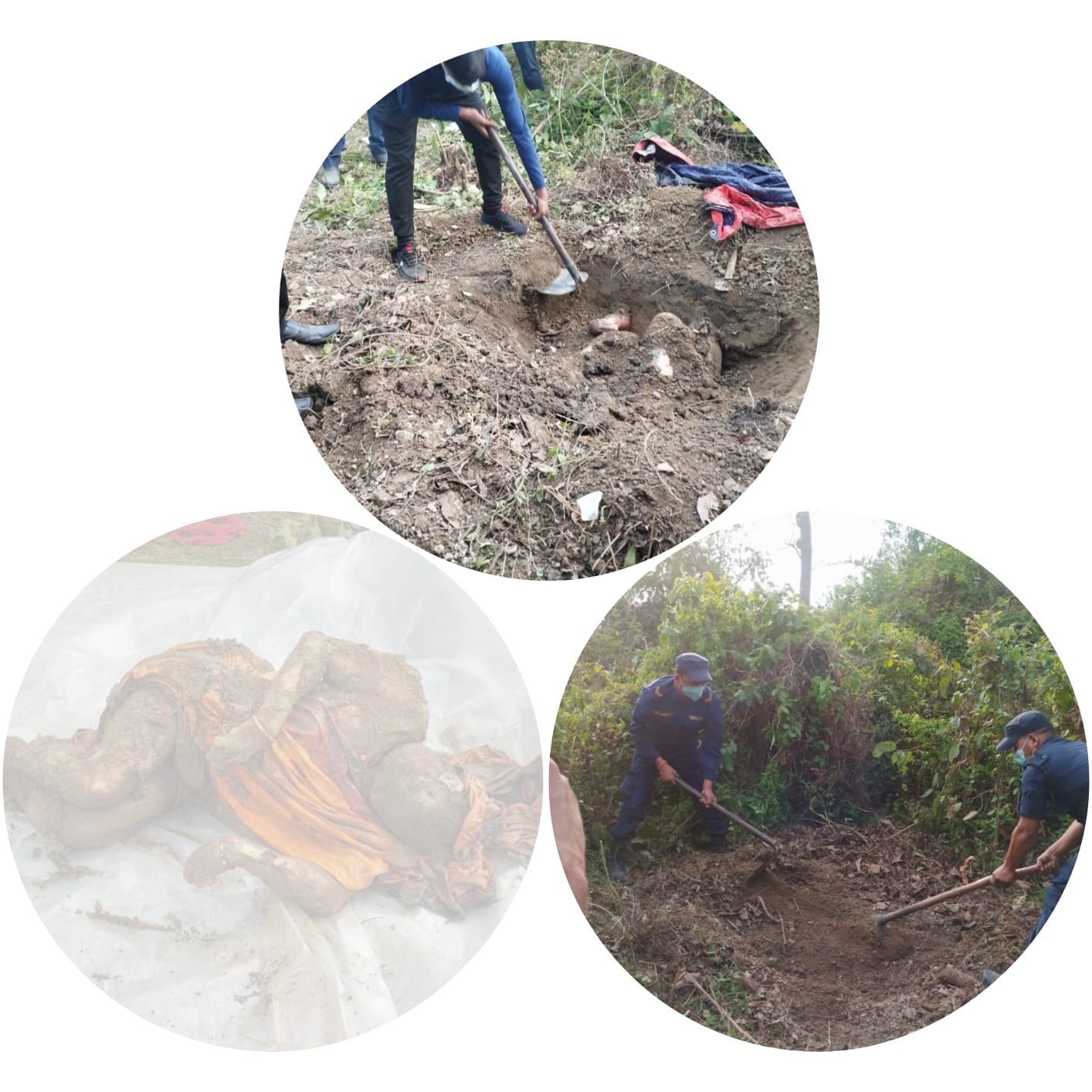 रौतहटको बृन्दावनमा ५० बर्षिय महिलाको शव गाडेको अवस्थामा फेला, तिन जना पक्राउ