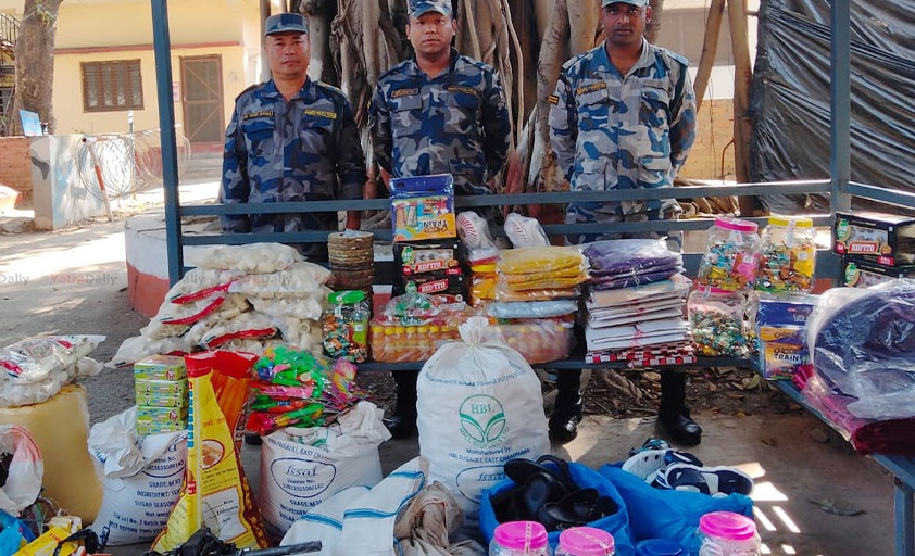 पर्साका विभिन्न स्थानबाट ४८ लाख ९१ हजार मूल्य बराबरका सामान बरामद