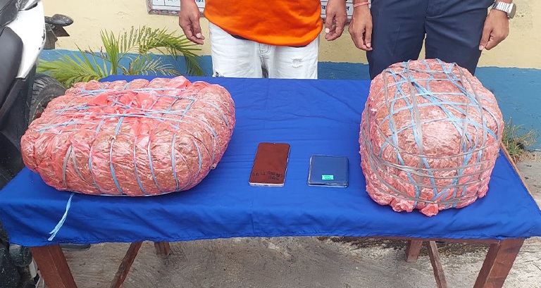 रौतहटमा पौने दश किलो गाँजासहित एक जना पक्राउ 