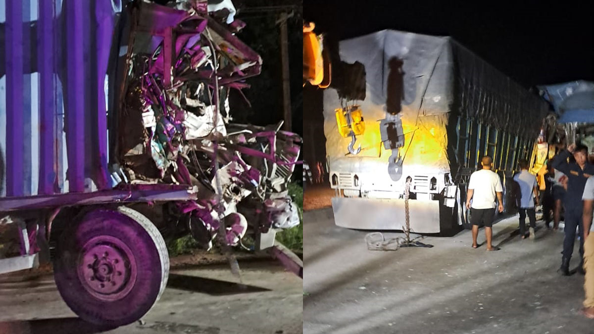 पूर्वीनवलपरासीमा कन्टेनर र ट्रक एकआपसमा ठोक्किँदा एक जनाको मृत्यु