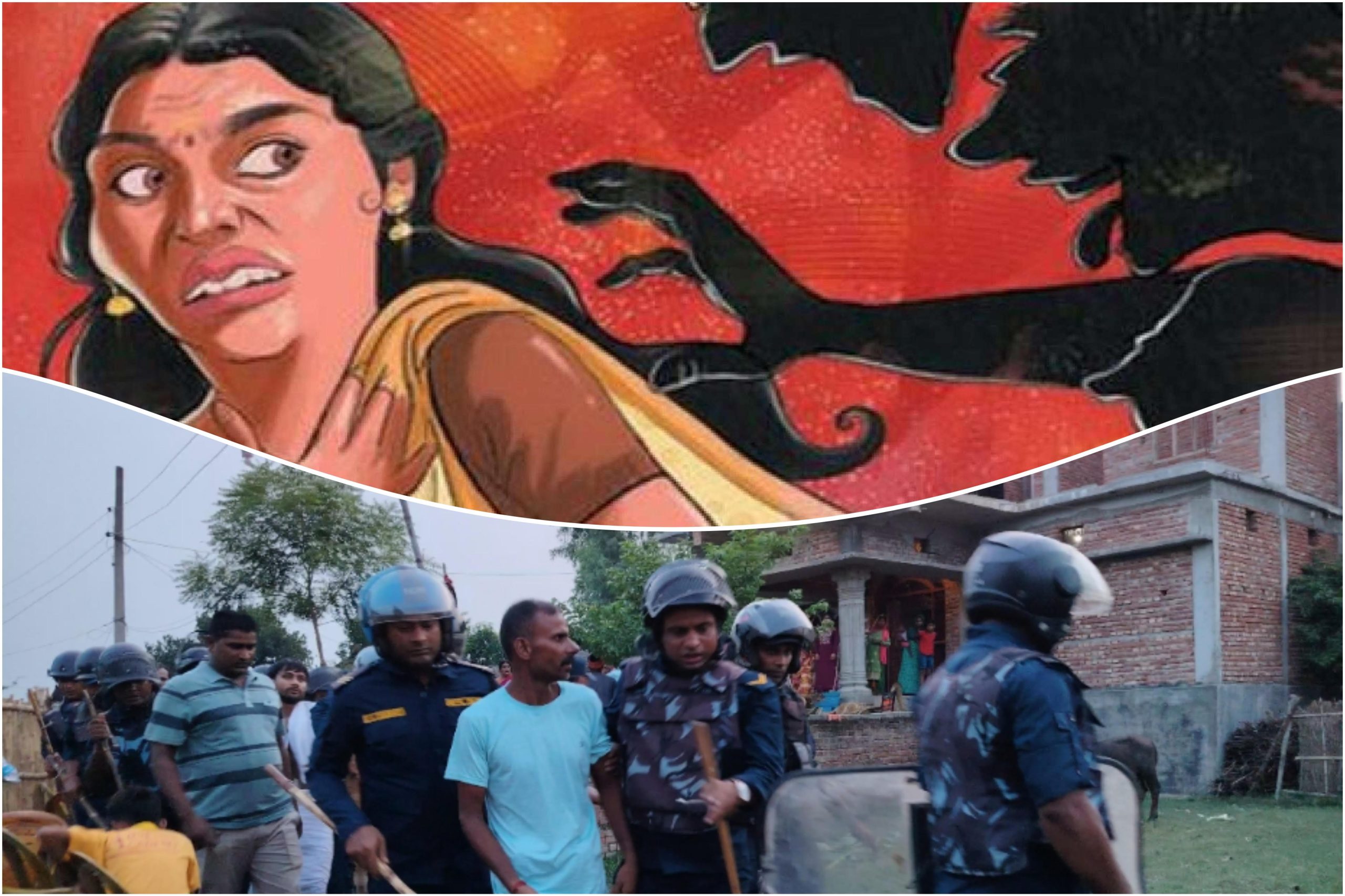 गरुडामा बोक्सीको आरोपमा महिलामाथि निर्घात कुटपिट, काजक्रियामा बसेका छोरालाई प्रहरीले नियन्त्रणमा लिएपछि स्थानीय द्वारा प्रदर्शन