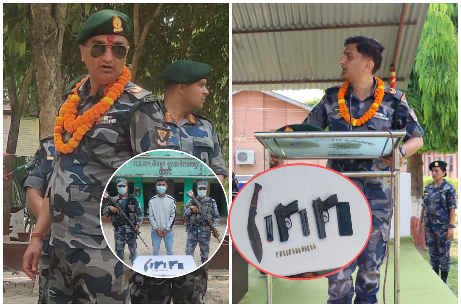 रौतहटमा स्वचालित पेस्तोल, गोलीगट्ठा, म्याग्जिन, खुकुरी सहित एक युवक पक्राउ