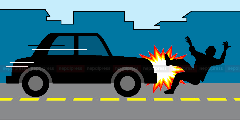 धनुषामा कारको ठक्करबाट श्रीमतीको मृत्यु, श्रीमान् गम्भीर घाइते