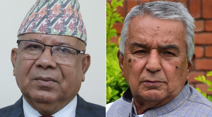 राष्ट्रपति पौडेल र पूर्वप्रधानमन्त्री माधवकुमार नेपालबीच भेटवार्ता