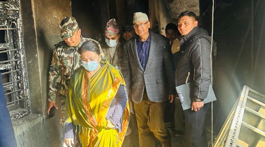 पूर्वराष्ट्रपति भण्डारीद्वारा सर्वोच्च अदालत भवनको अवलोकन