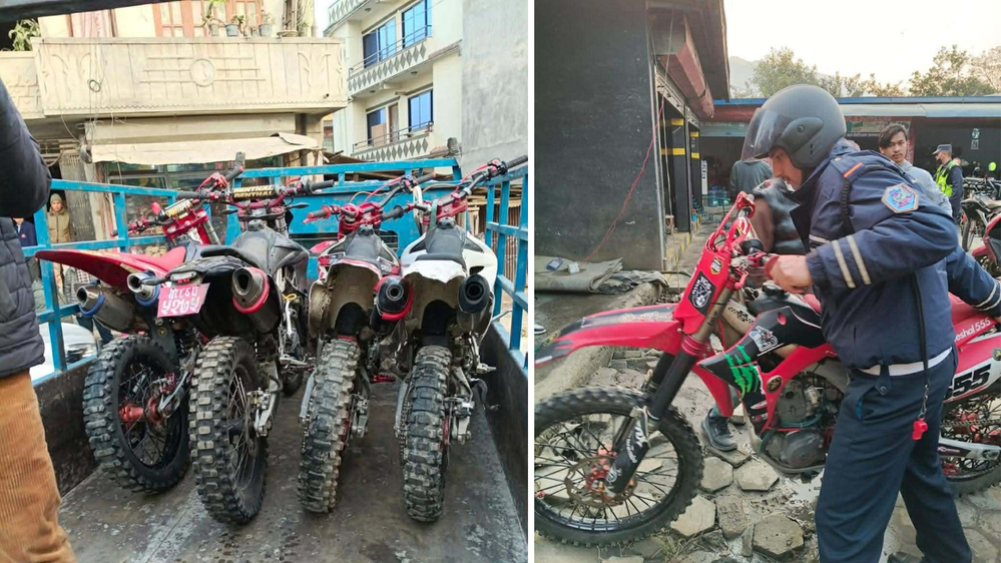प्रहरीले ध्वनि प्रदूषण गर्ने आठ मोटरसाइकल नियन्त्रणमा लियो