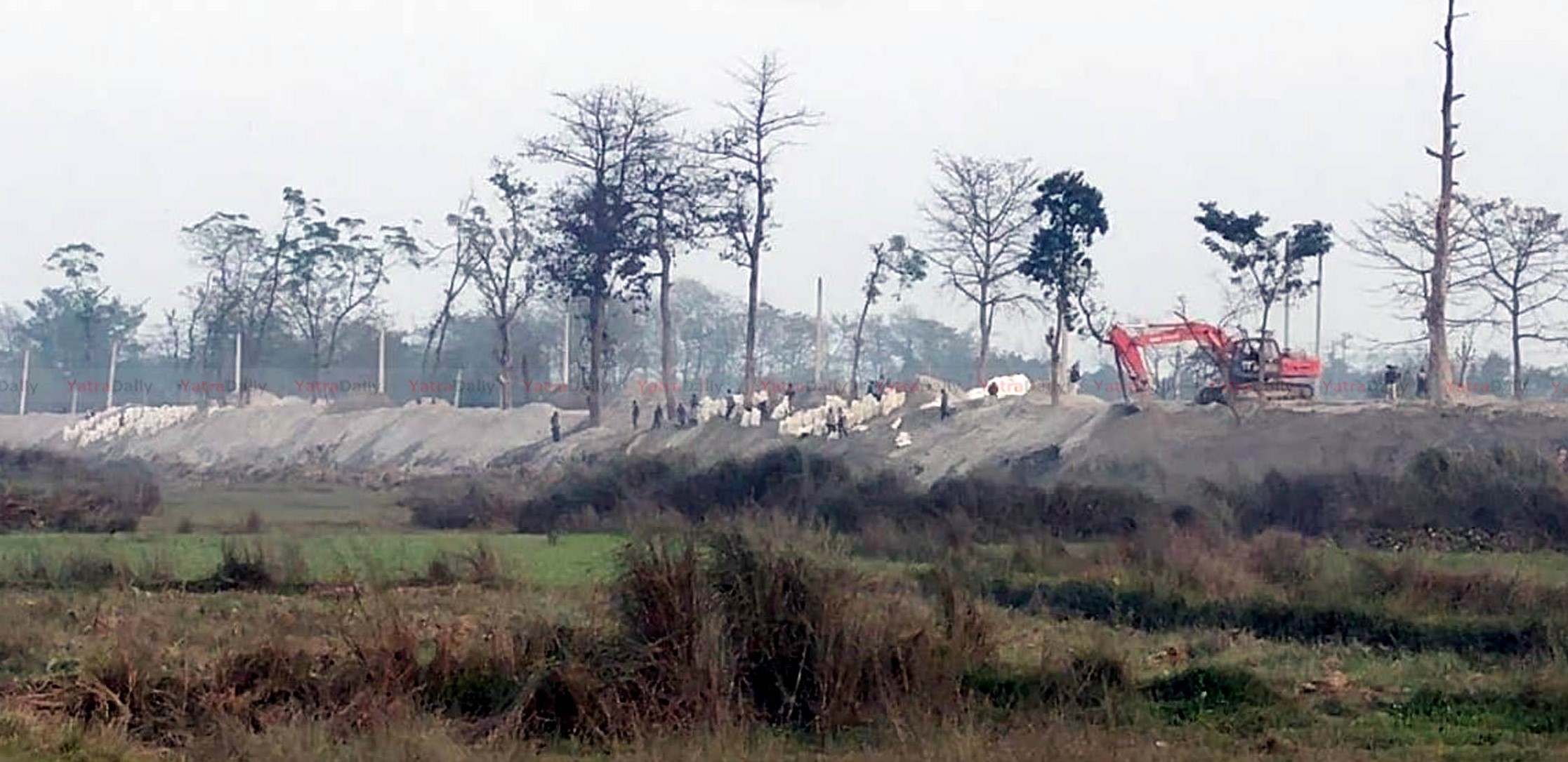 रौतहट गौरमा बाँध मर्मत–संभारकार्यविरुद्ध स्थानीय प्रदर्शन