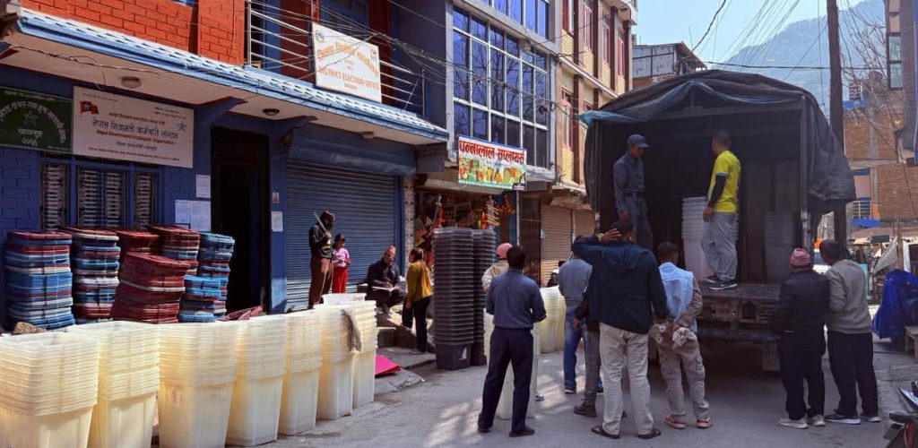 ७५ जिल्लामा मतदान सामग्री र मतपत्र ढुवानी सम्पन्न