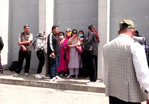 काठमाडौंमा मिटरब्याज पीडकलाई कारबाही माग गर्दै प्रदर्शन