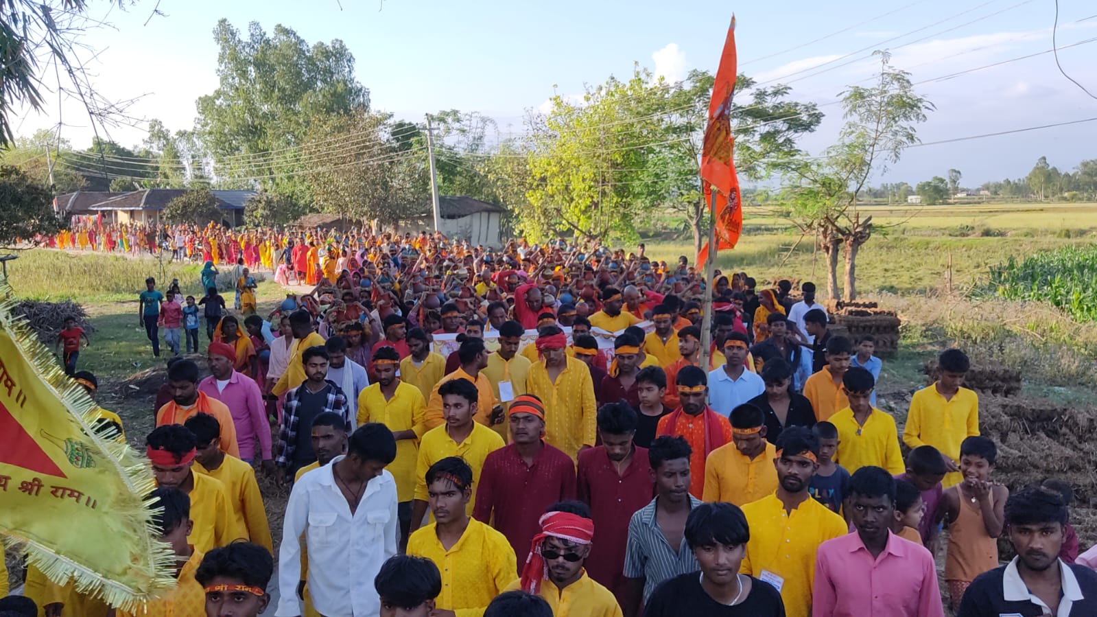 कलश यात्रासँगै बगहीमा विष्णु महायज्ञको शुभारम्भ, भक्तजनको उत्साह