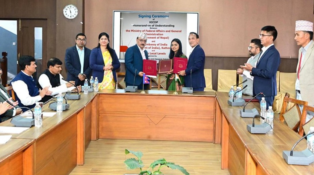 भारत सरकार द्वारा ४७ करोड अनुदान सहयोग, नेपालको  ७ वटा विकास परियोजनाहरुको समझदारी पत्रमा हस्ताक्षर
