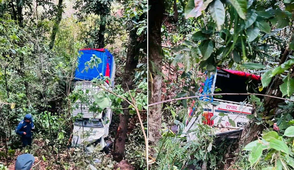 जिप दुर्घटना हुँदा स्याङ्जामा ११ जना घाइते