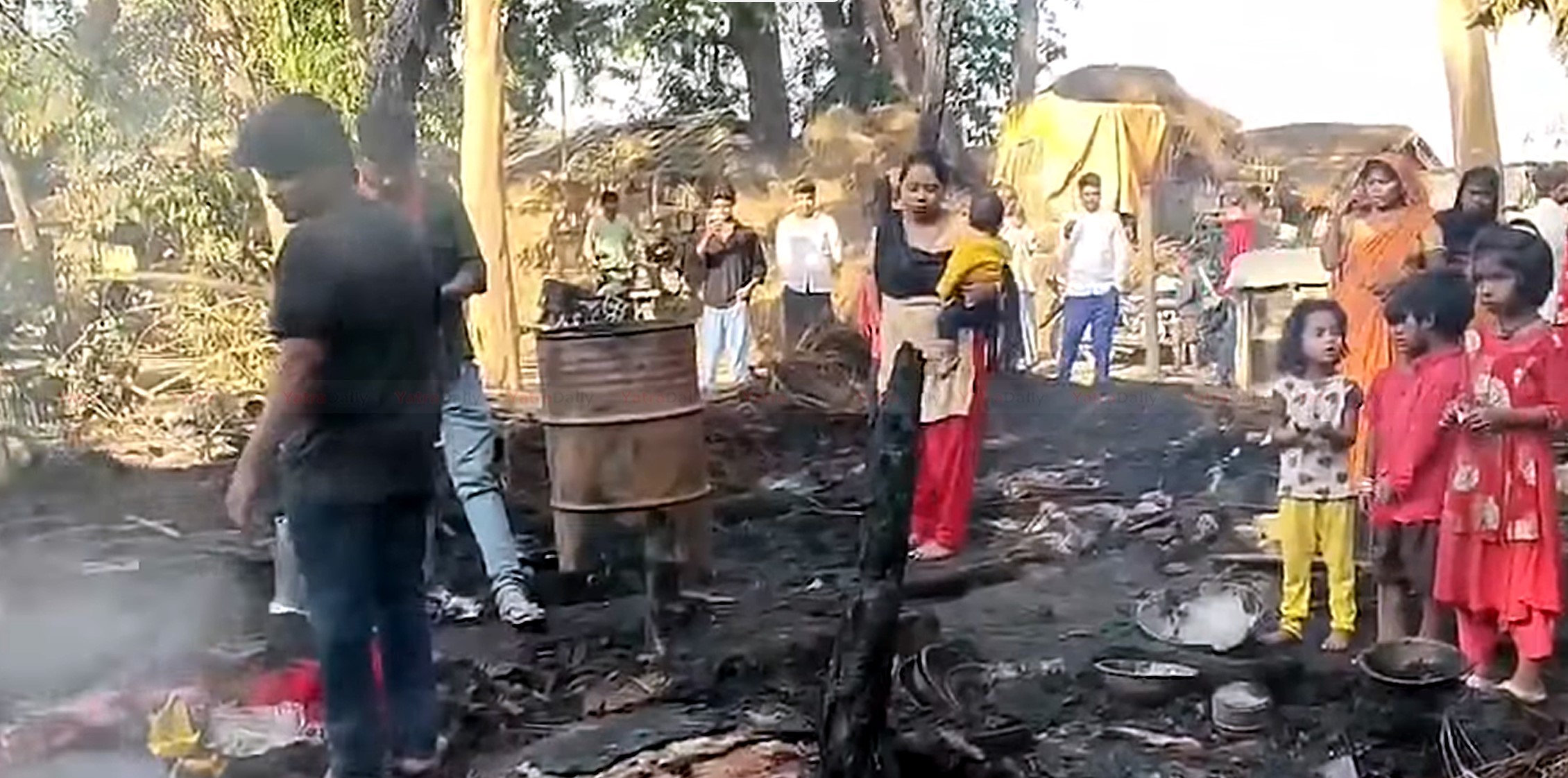 पर्साको जिराभवानीमा आगलागी, एकै परिवारको ठूलो क्षति