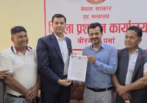 नेपाल पत्रकार महासंघ पर्साद्वारा परिपत्र खारेजीको माग गर्दै ज्ञापनपत्र