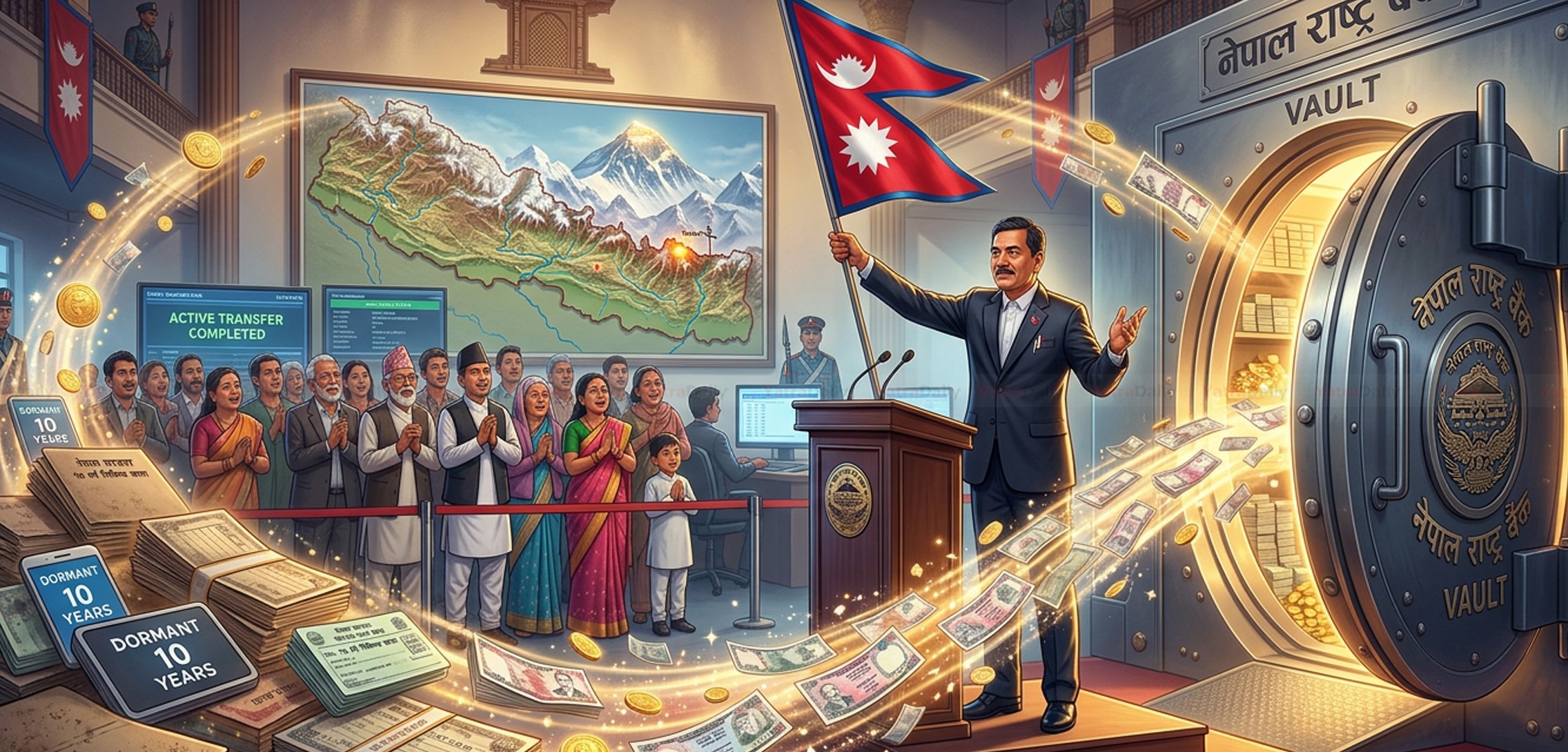 १० वर्षसम्म चलनमा नआएका बैंक खाताको पैसा राज्य कोषमा जाने