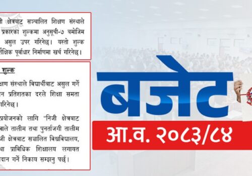 निजी विद्यालयका विद्यार्थीमाथि ३ प्रतिशत कर, अभिभावक र सञ्चालकको आपत्ति