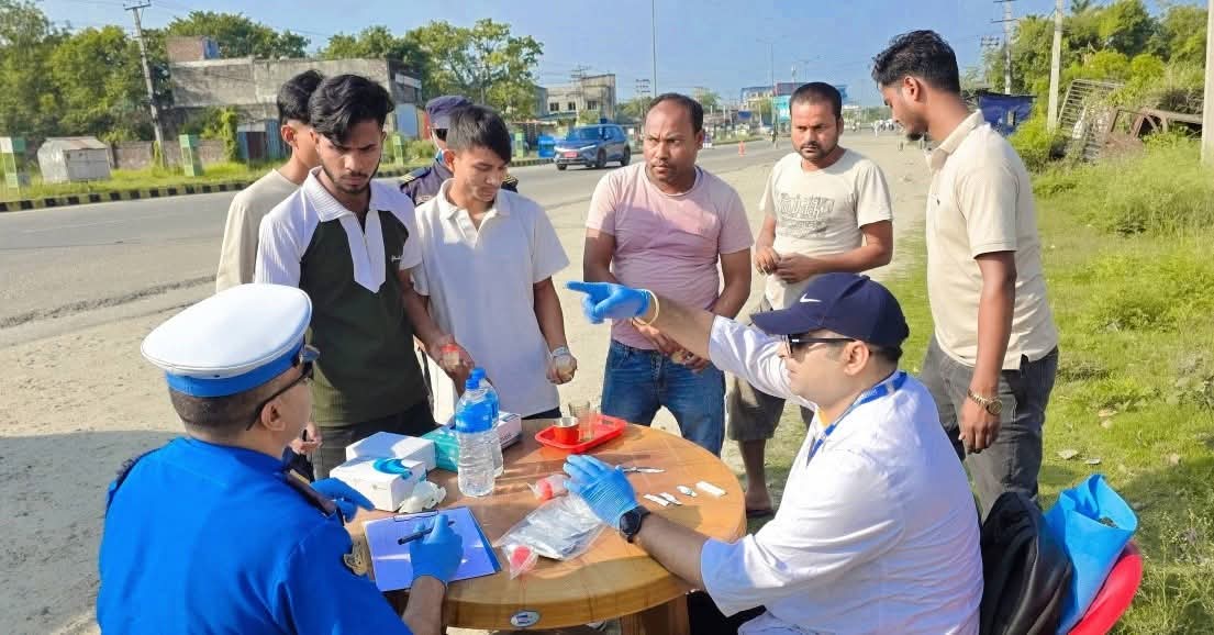 गण्डक चोकमा लापसे चेकजाँच, दुई चालक लागू पदार्थ सेवन अवस्थामा पक्राउ