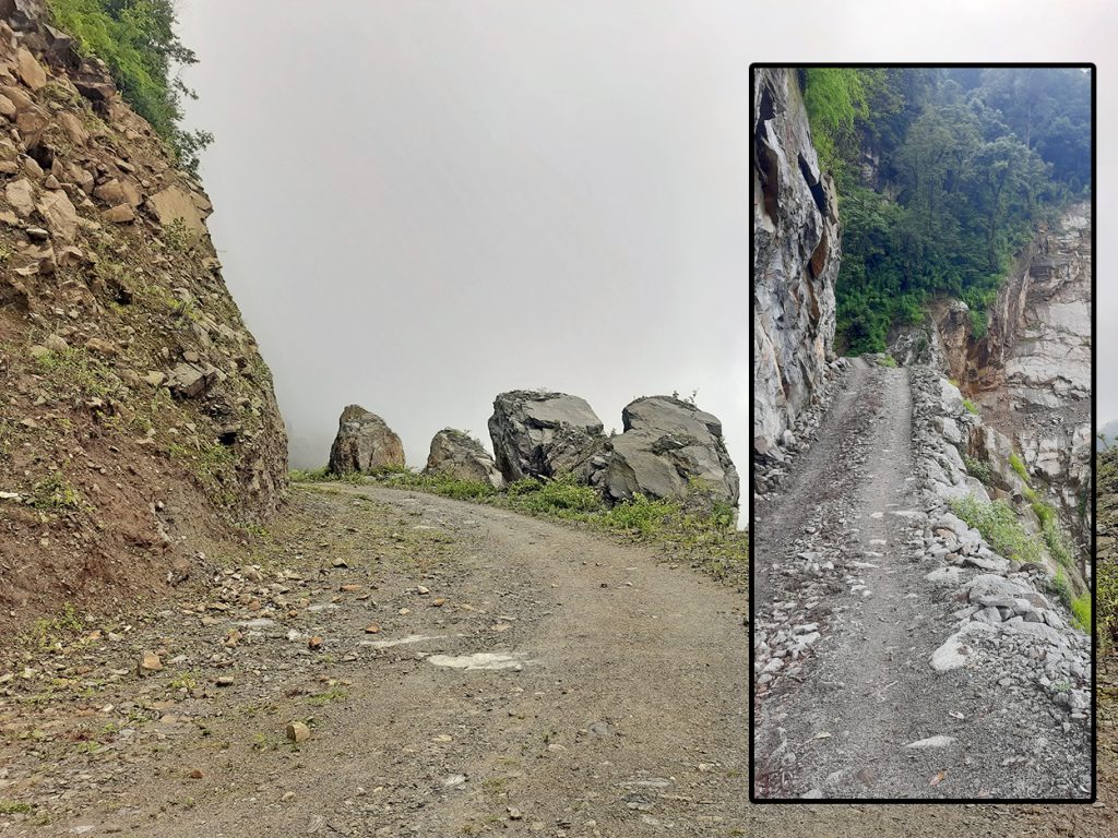 सङ्खुवासभामा पहिरो खस्दा उत्तर–दक्षिण राजमार्ग अवरुद्ध