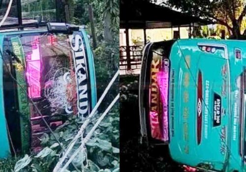 वीरगञ्जको पावर हाउस चोकमा रात्री बस दुर्घटना, सबै यात्रु सुरक्षित