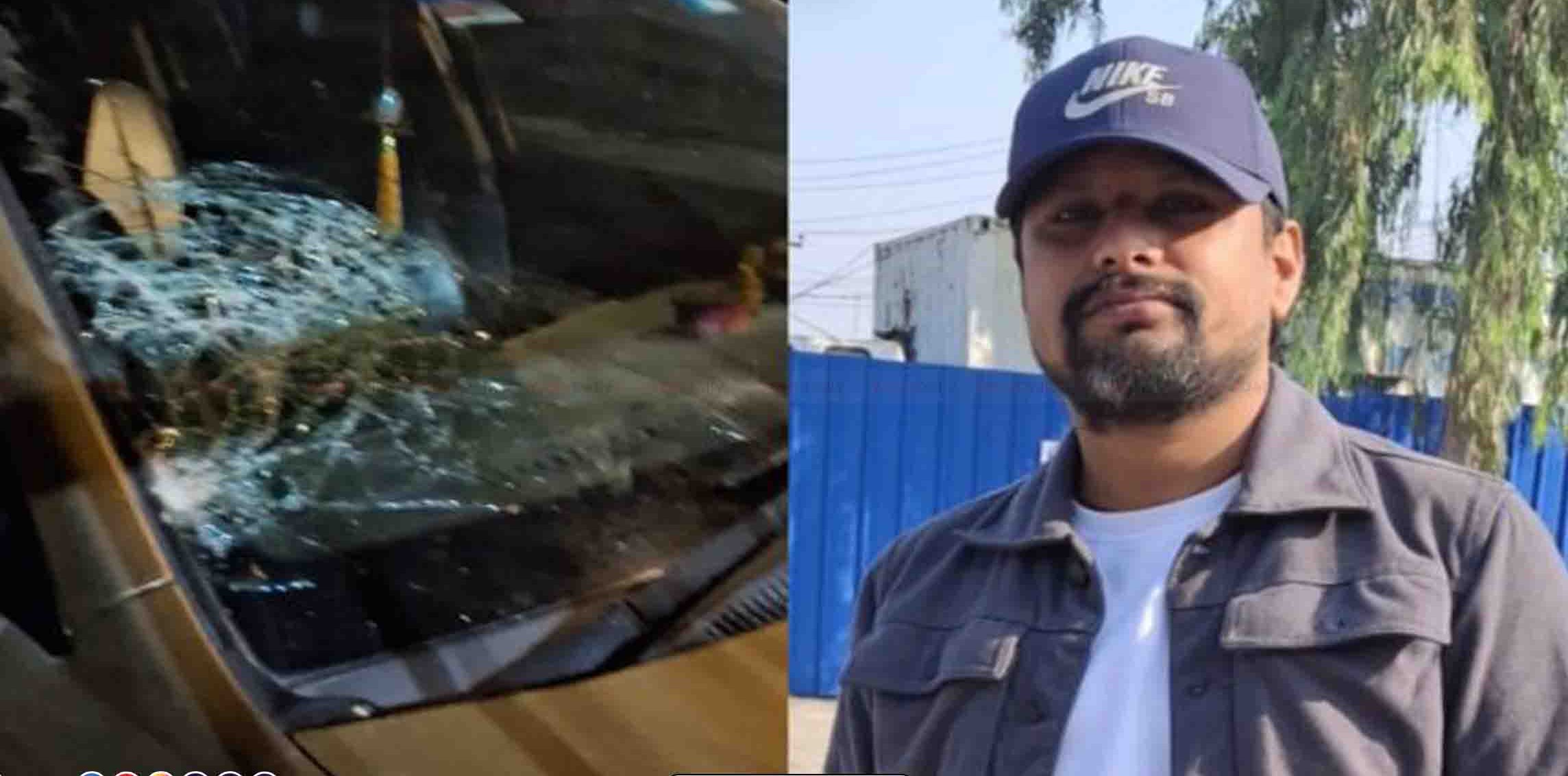 पर्सामा रास्वपा नेता जितेन्द्र मिश्रमाथि आक्रमण, गाडीमा तोडफोड