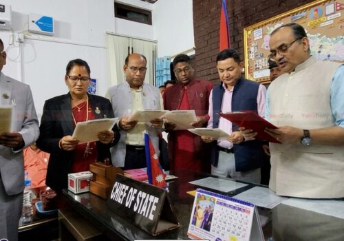 मधेस प्रदेश सरकारमा एमाले–नेकपा प्रवेश, पाँच मन्त्रीले लिए शपथ