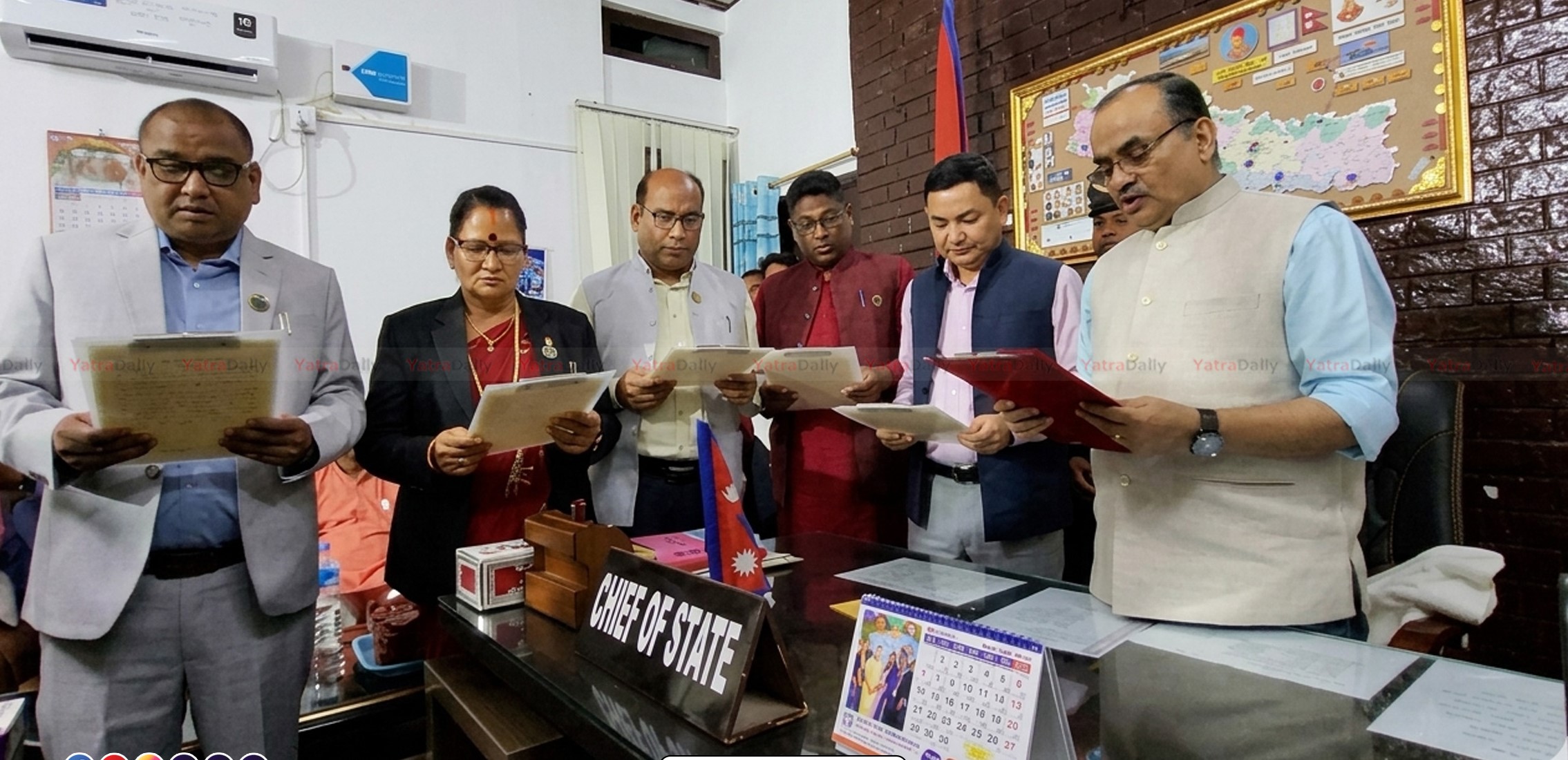 मधेस प्रदेश सरकारमा एमाले–नेकपा प्रवेश, पाँच मन्त्रीले लिए शपथ