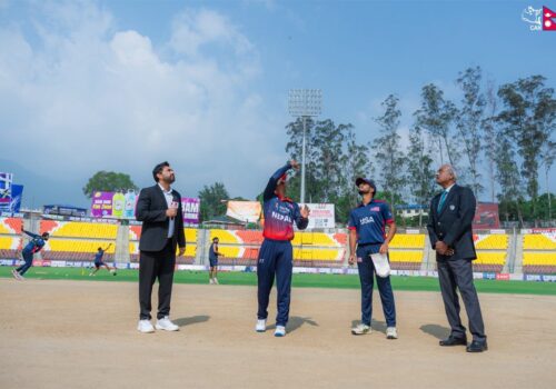 अमेरिकाले नेपालविरुद्ध पहिले ब्याटिङ गर्दै