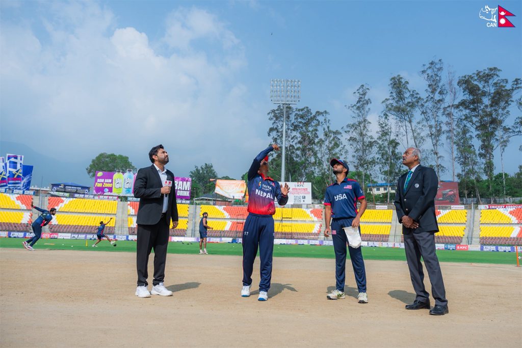 अमेरिकाले नेपालविरुद्ध पहिले ब्याटिङ गर्दै