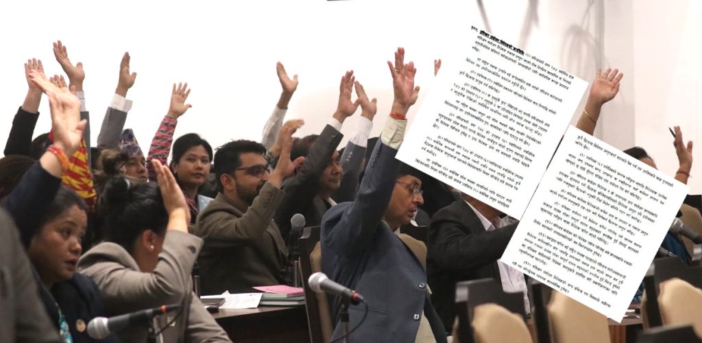संविधान संशोधन विधेयक राष्ट्रिय सभाले अस्वीकार गरे संयुक्त सदनको बाटो खुल्ने