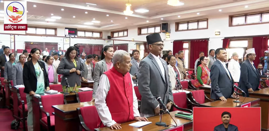 राष्ट्रिय सभामा प्रधानमन्त्रीको अभिव्यक्तिमाथि विपक्षीको लगातार विरोध