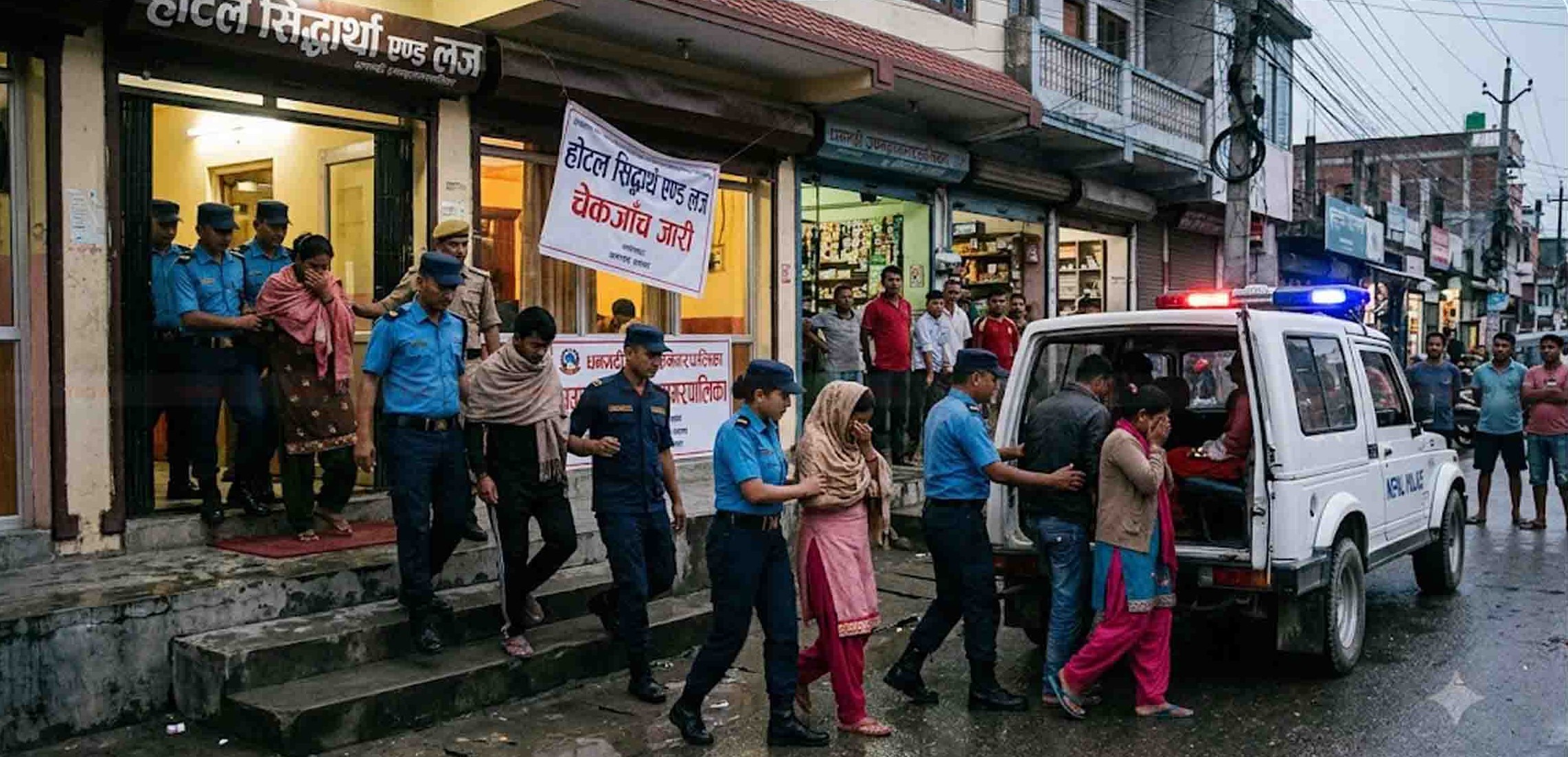 होटल र लजमा प्रहरीको छापा, २४ जना नियन्त्रणमा