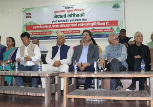 कांग्रेस संस्थापनइतरको भेला : कोशीका १४ जिल्लाकै सभापति अनुपस्थित